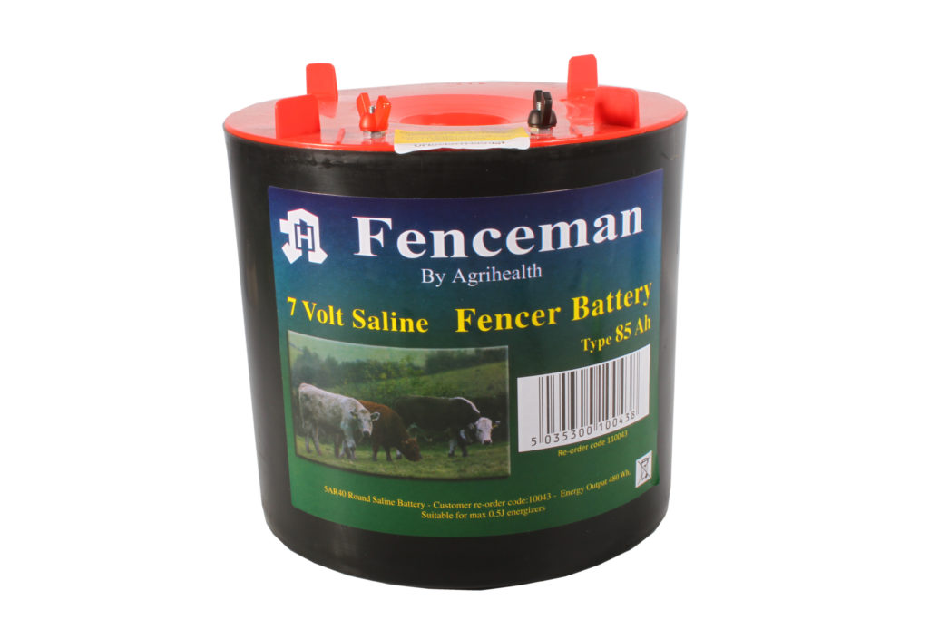 Fenceman Battery 7V 85Ah Round Saline