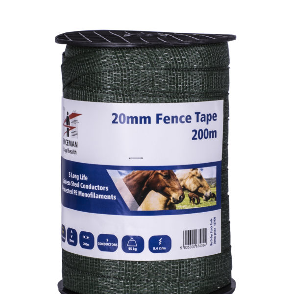 Fenceman Tape Green 20mm 200m