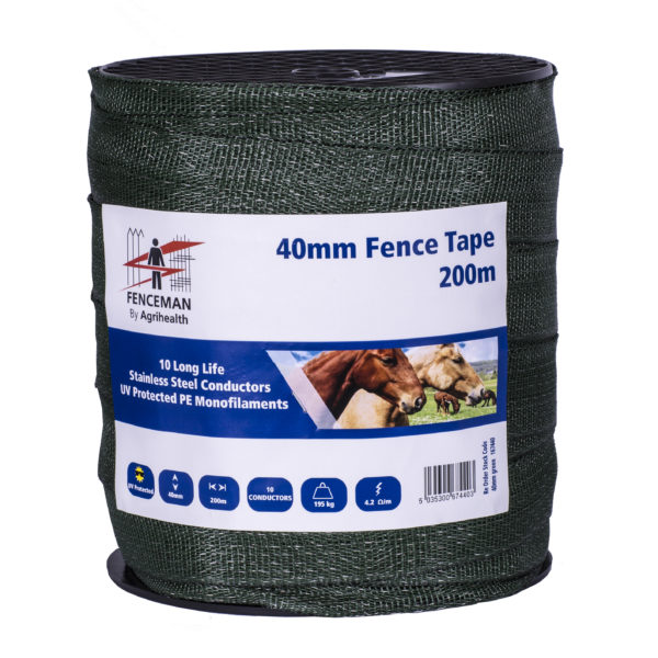 Fenceman Tape Green 40mm 200m