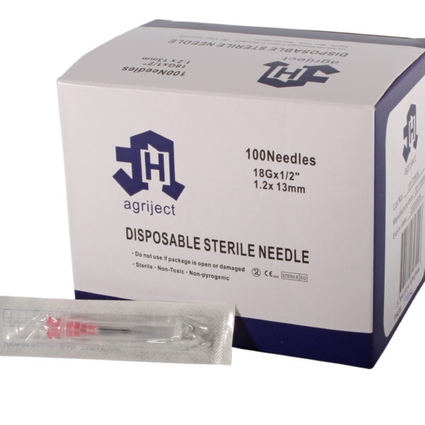 Needles Disposable Agriject Poly Hub  (100)