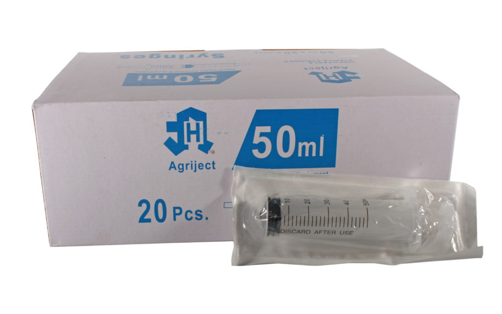 Syringe Disposable Agriject 50ml Side tip (20)