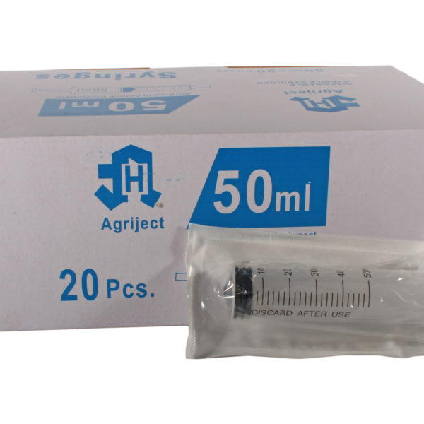 Syringe Disposable Agriject 50ml Side tip (20)