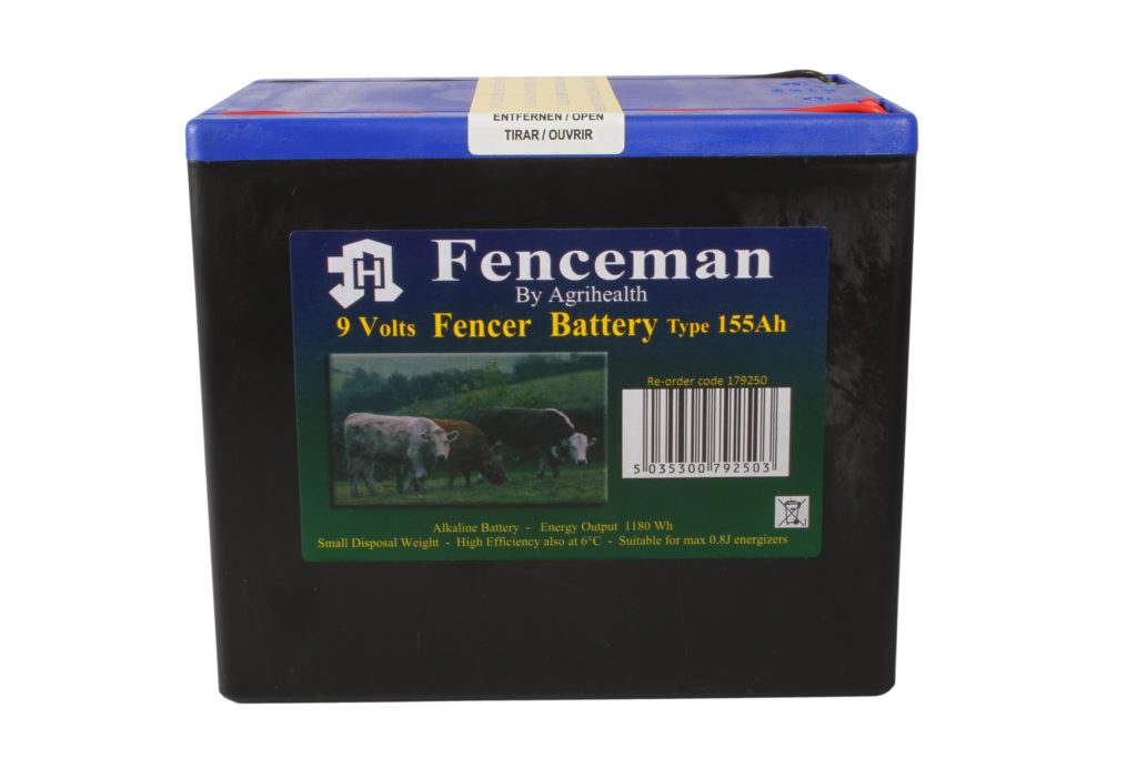 Fenceman Battery 9V 155Ah Alkaline